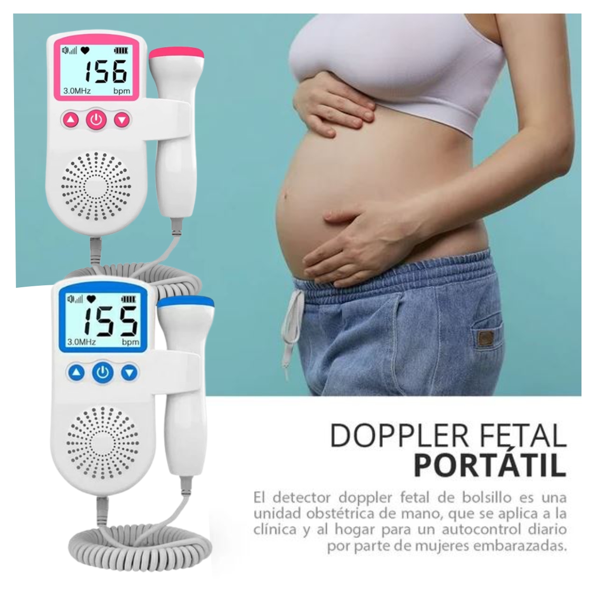 Monitor Fetal Doppler Ultrasonido bebe