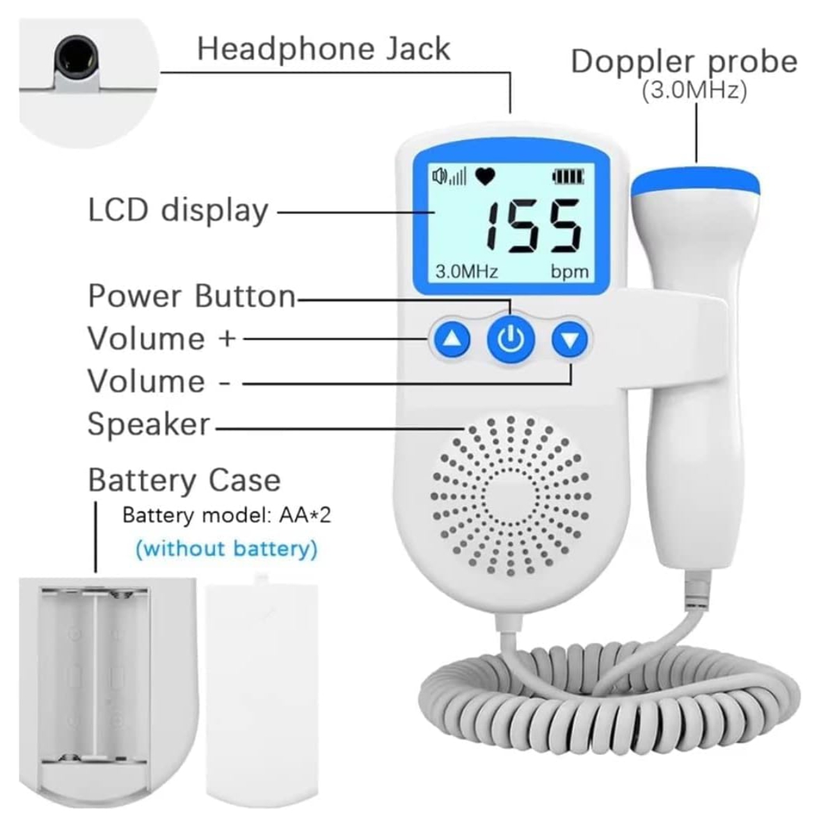 Monitor Fetal Doppler Ultrasonido bebe - Image 3
