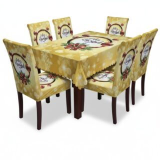 Set mantel + 6 fundas sillas NAVIDAD