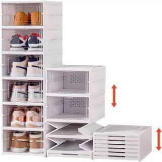 Zapatero de 6 niveles con tapa tipo caja
