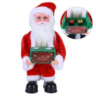 Papa Noel Decorativo Que Baila Con Caja