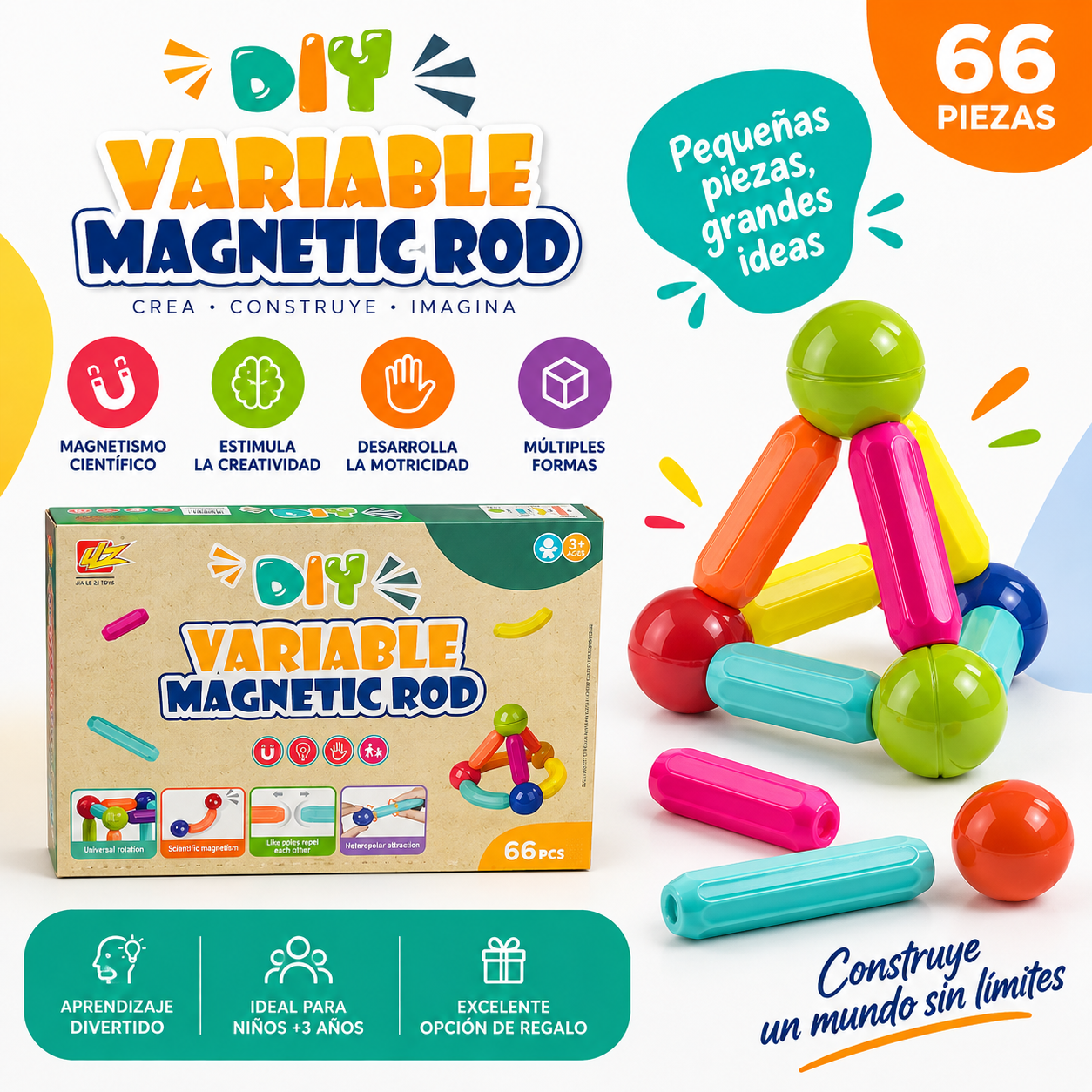 JUEGO MAGNETICO 66PCS 6390
