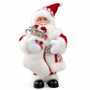 Papá Noel Elegante Luz y Sonido Premium