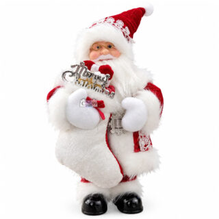 Papá Noel Elegante Luz y Sonido Premium