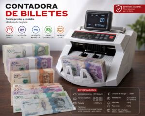 CONTADOR DE BILLETES CON PANTALLA 2108