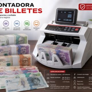CONTADOR DE BILLETES CON PANTALLA 2108