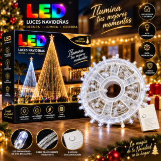 luz navidad Extensión 50mts led diamante