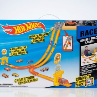 Pista hot wheels doble con lanzador