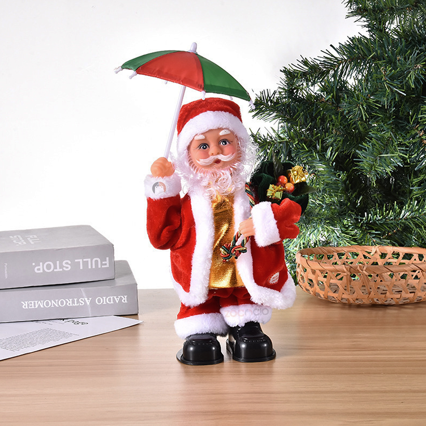 Papa Noel Baila Con Sombrilla y Sonidos