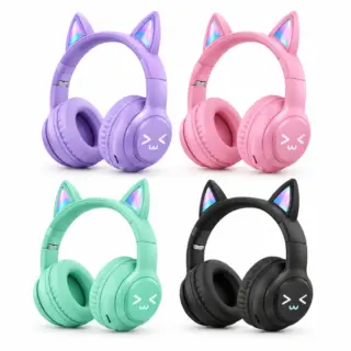 AUDIFONOS INALAMBRIOS BLUETOOTH RGB CAT
