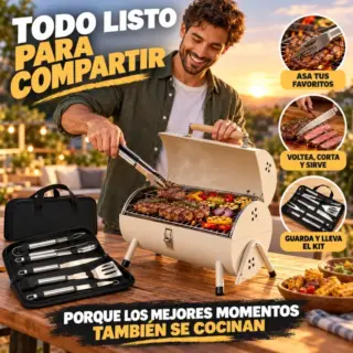 PARRILLERA PORTATIL+ KIT PARRILLERO