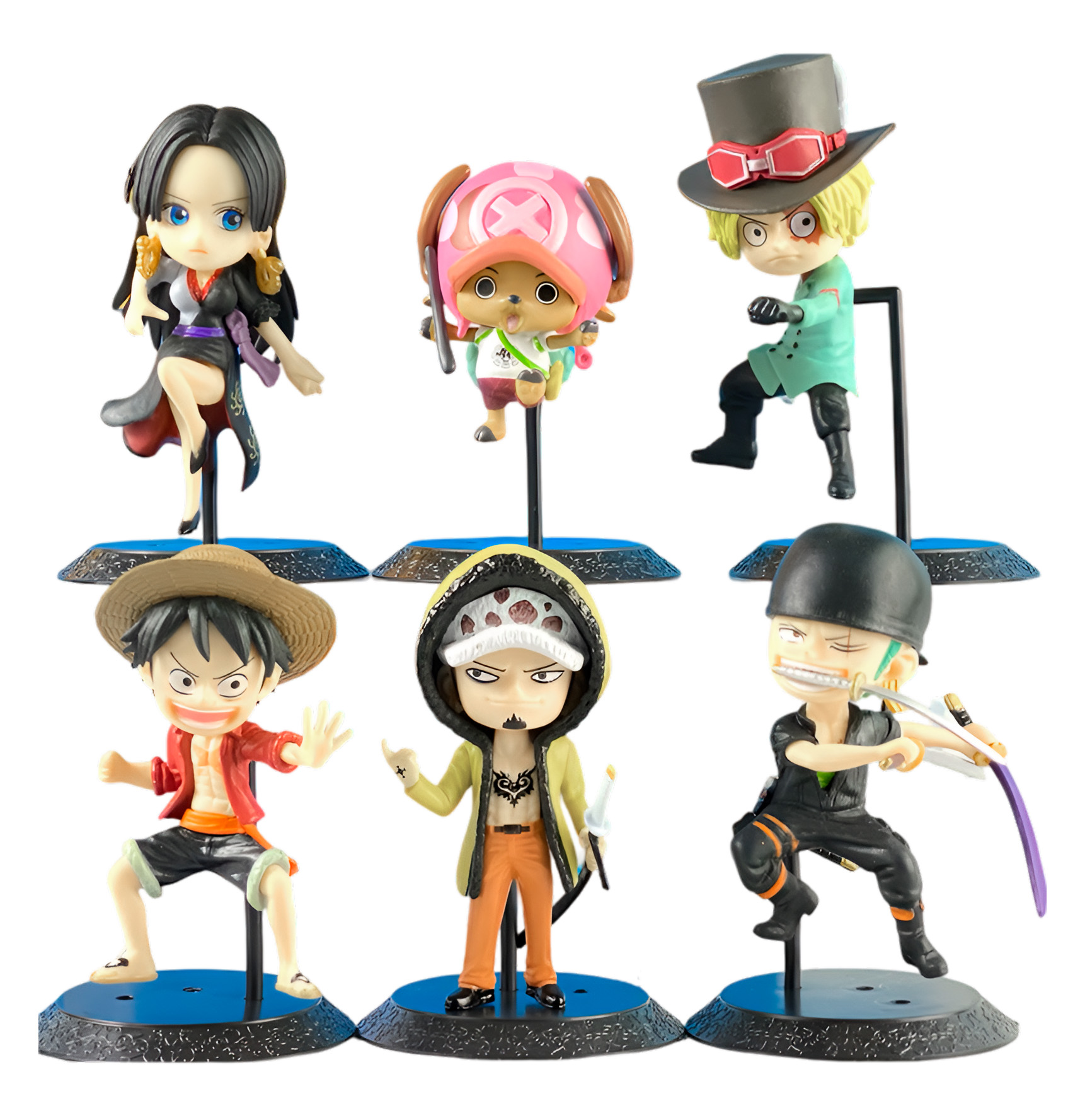 One Piece — set de 6 figuras chibi