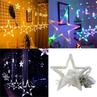 Luces Navidad Cascadas Estrellas 3M X 1M
