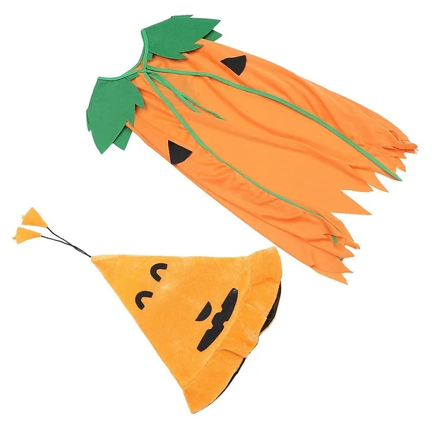 DISFRAZ CAPA+ SOMBRERO CALABAZA
