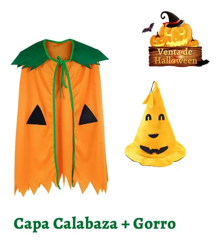 DISFRAZ CAPA+ SOMBRERO CALABAZA