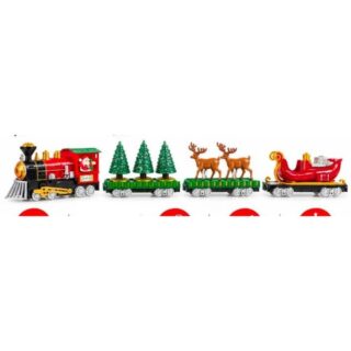 Set Tren Navideño 4 Vagones y Pista