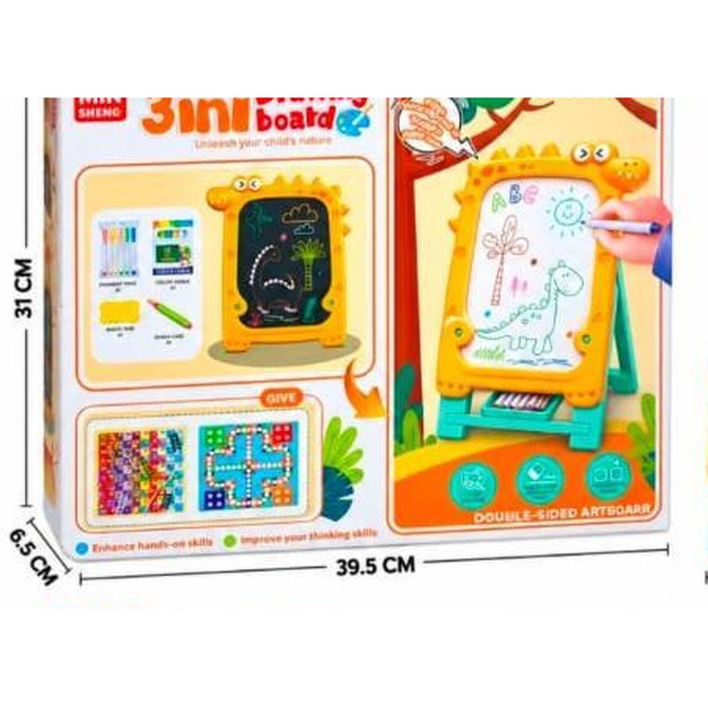 Tablero Didáctico 3 en 1 con Juegos