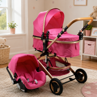 Coche Paseador Moisés Con Porta Bebé
