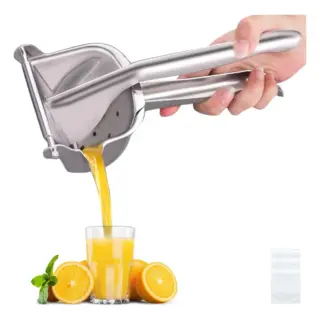 Exprimidor manual de naranja en acero inoxidable