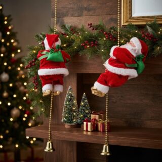 Papa Noel Escalador Musical Sube y Baja