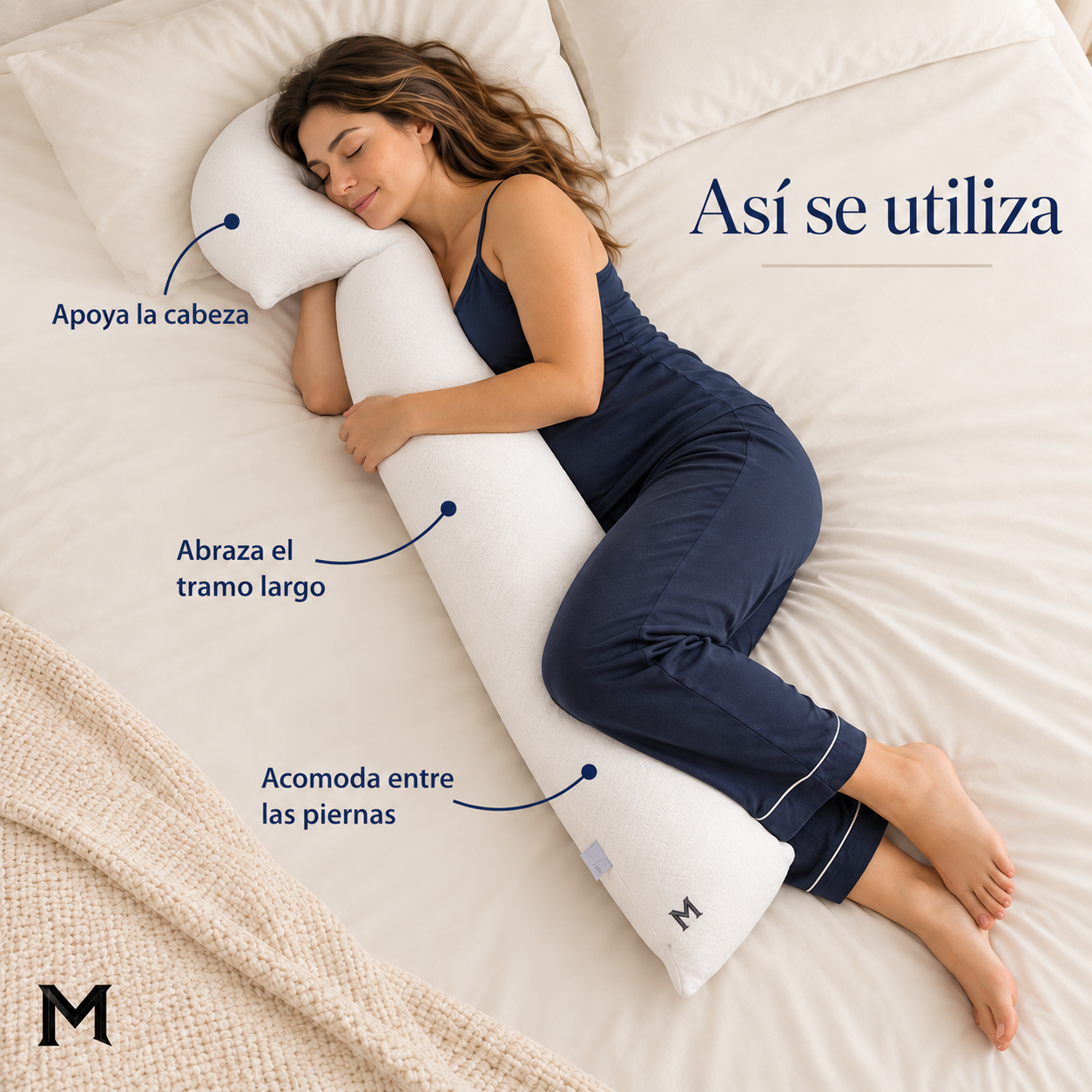 ALMOHADA EMBARAZO TIPO BASTON