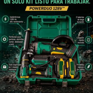 combo verde taladro y pulidora