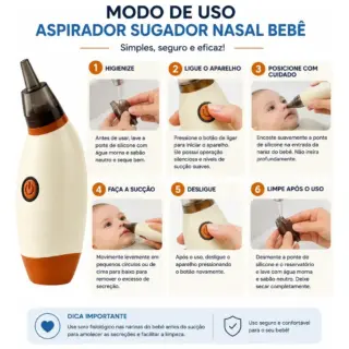 Aspirador Nasal Eléctrico Para Bebés