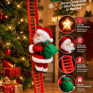 Papa Noel sube la Escalera escalador